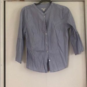 Jcrew pin striped blouse